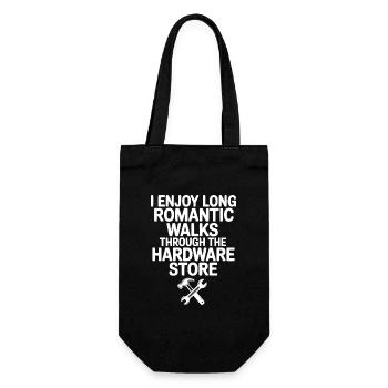 I Enjoy Long Romantic Walks Through the Hardware - Gift Bag for Bottles - black - Front