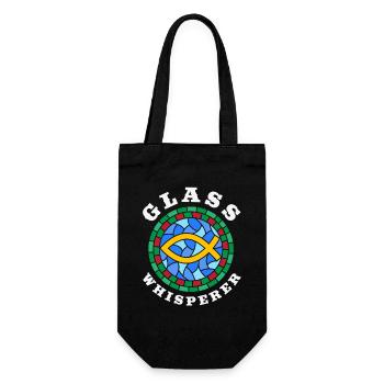 Stained Glass Art Stained Glass Artist - Gift Bag for Bottles - black - Front