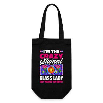 Stained Glass Art Stained Glass Artist - Gift Bag for Bottles - black - Front