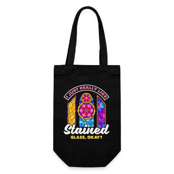 Stained Glass Art Stained Glass Artist - Gift Bag for Bottles - black - Front