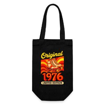 Original 1976 Limited Edition Retro Roller Skate - Gift Bag for Bottles - black - Front