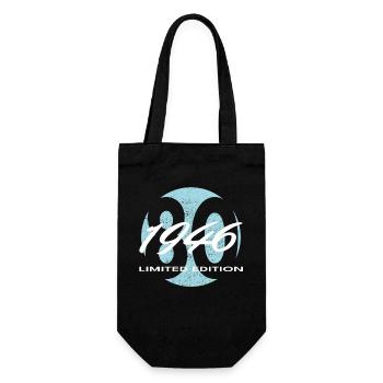 80th Birthday 1946 Gift for Men and Women - Gift Bag for Bottles - black - Front