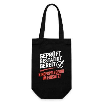Tested confirmed ready to be a nanny in the - Gift Bag for Bottles - black - Front