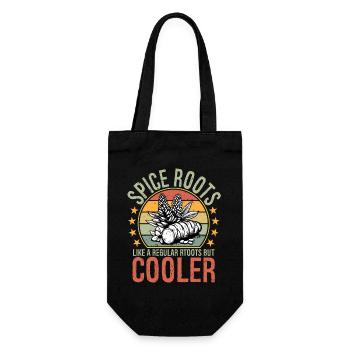 Spice Roots Like A Regular Roots But Cooler - Geschenkbeutel für Flaschen - Schwarz - Vorne