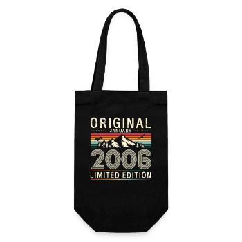 20th Birthday Original January Volume 2006 - Gift Bag for Bottles - black - Front