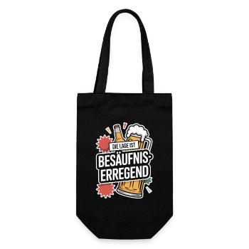 The location is drunken booze party beer - Gift Bag for Bottles - black - Front