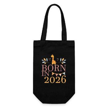 Bébé né en 2026 Né en 2026 Girafe mignonne - Sac à bouteille - noir - Devant