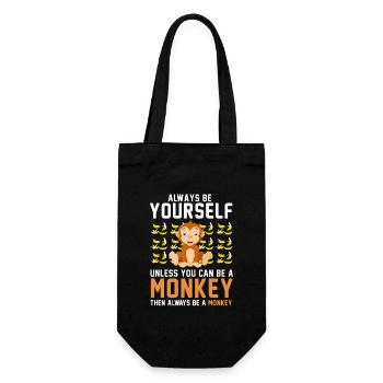 Always Be Yourself Unless You Can Be A Monkey - Gift Bag for Bottles - black - Front