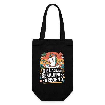 The location is drunken booze party beer - Gift Bag for Bottles - black - Front