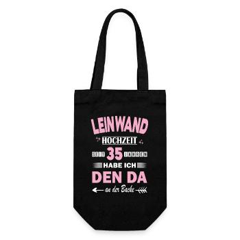 35 Years Relationship Anniversary Wedding Anniversary - Gift Bag for Bottles - black - Front
