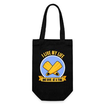 Diving Diver Snorkeling Recreational Diver - Gift Bag for Bottles - black - Front