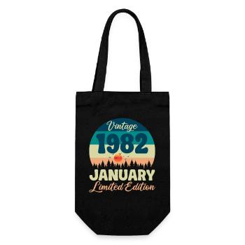Anniversaire Janvier 1982 Cadeau Vintage Limited - Sac à bouteille - noir - Devant