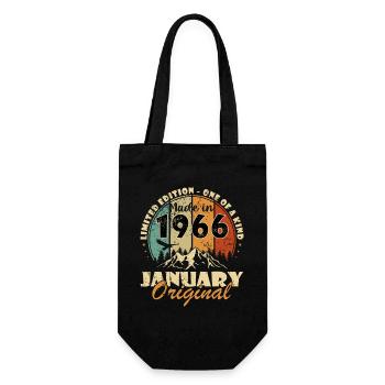 1966 January Original - Gift Bag for Bottles - black - Front