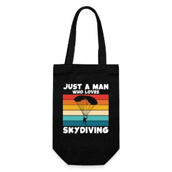Skydiving Retro Rainbow - Gift Bag for Bottles - black - Front