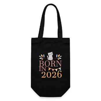 Bébé né en 2026 Né en 2026 Chat mignon - Sac à bouteille - noir - Devant
