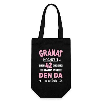 42 Years Relationship Anniversary Wedding Anniversary - Gift Bag for Bottles - black - Front