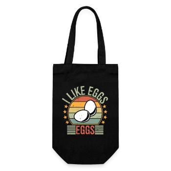 J’aime les œufs, t-shirt, petit-déjeuner brouillé pour foodie. - Sac à bouteille - noir - Devant