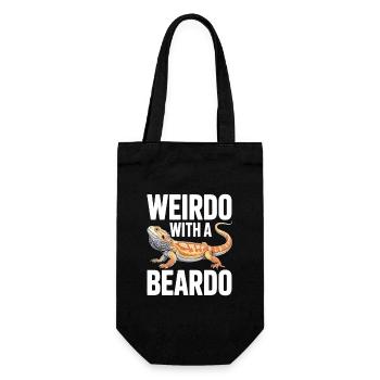 Weirdo with a Beardo - Gift Bag for Bottles - black - Front