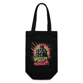 Hardtekk Saved My Monday Tekke East Germany - Gift Bag for Bottles - black - Front
