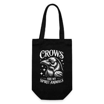 Crows Saying Crow Funny Crow Gift - Gift Bag for Bottles - black - Front