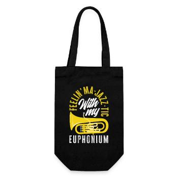 Vintage Euphonium Player - Gift Bag for Bottles - black - Front