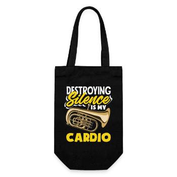 Vintage Euphonium Player - Gift Bag for Bottles - black - Front
