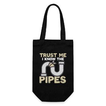 Pipe Layer Pipeline Builder - Gift Bag for Bottles - black - Front