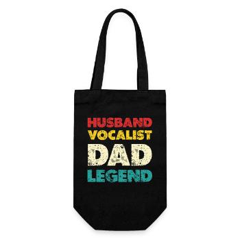 Husband Vocalist Dad Legend - Gift Bag for Bottles - black - Front