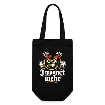 I magnet mehr | Magnet Wortspiel, Schnauze voll - Geschenkbeutel für Flaschen - Schwarz - Vorne