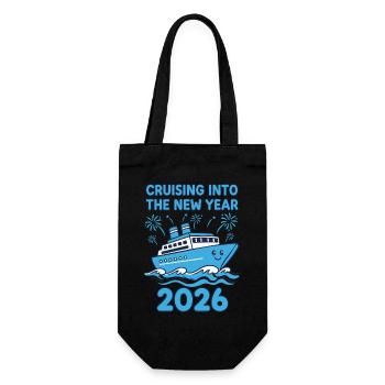 Cruising Into The New Year 2026 Celebration - Gift Bag for Bottles - black - Front