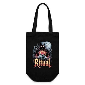  Ritual Dunkler Magier Okkult Symbol Vollmond - Geschenkbeutel für Flaschen - Schwarz - Vorne
