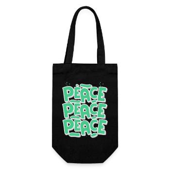 Peace - Geschenkbeutel für Flaschen - Schwarz - Vorne