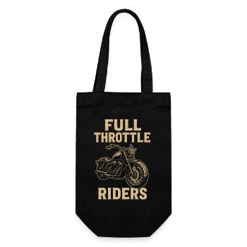 Full Throttle Riders, Biker Motorcycle Motif - Gift Bag for Bottles - black - Front