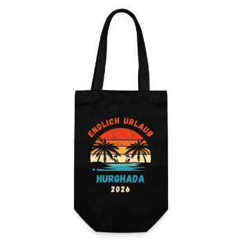 Finally vacation Hurghada 2026 Egypt - Gift Bag for Bottles - black - Front