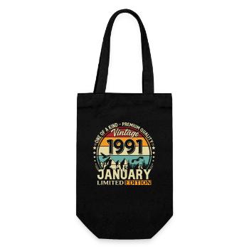 35e anniversaire Millésime de janvier 1991 - Sac à bouteille - noir - Devant