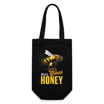 Imker Bees Make Honey Beekeeper Bee Keeper - Geschenkbeutel für Flaschen - Schwarz - Vorne