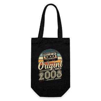 Original 2008 Jahrgang Vintage Geburtstag Retro - Sac à bouteille - noir - Devant