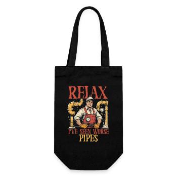 Rohrleger Rohrleitungsbauer I've Seen Worse Pipes - Gift Bag for Bottles - black - Front