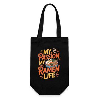 Ramen My Passion My Ramen Life Loves Japanese Food - Gift Bag for Bottles - black - Front