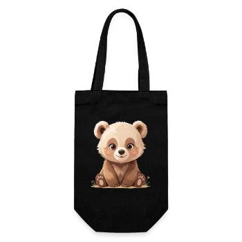 Cuddly bears in the sunlight - Gift Bag for Bottles - black - Front