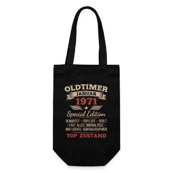 Cadeau pour le 55e anniversaire Voiture Classique janvier 1971 - Sac à bouteille - noir - Devant