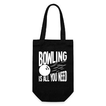 Bowling is all you need - Gift Bag for Bottles - black - Front