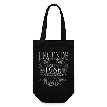 Cadeau d’anniversaire rétro vintage de janvier 1966 - Sac à bouteille - noir - Devant