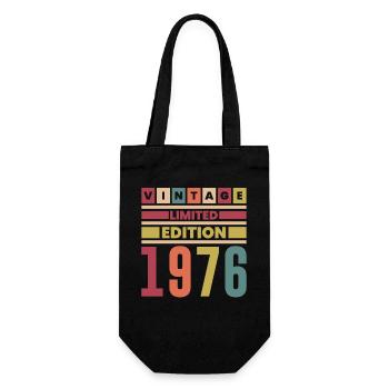 Jubiläum 1976 Vintage Limited Edition Retro - Geschenkbeutel für Flaschen - Schwarz - Vorne