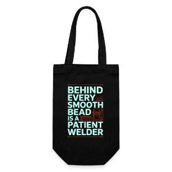 Welder Behind Every Smooth Bead Steel Welding - Gift Bag for Bottles - black - Front