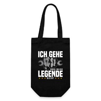 Ich Gehe In Rente - Geschenkbeutel für Flaschen - Schwarz - Vorne