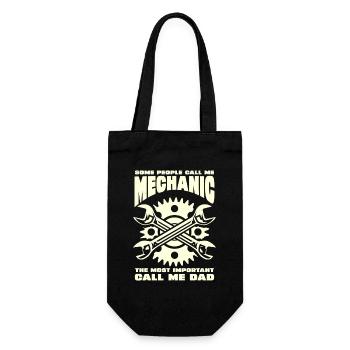 Mechanic Dad Saying - Gift Bag for Bottles - black - Front