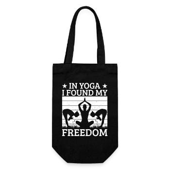 Pilates Enthusiasts I Found My Freedom Pilates - Geschenkbeutel für Flaschen - Schwarz - Vorne