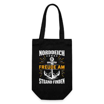 NORDDEICH TROUVE LA JOIE SUR LA PLAGE Drôle - Sac à bouteille - noir - Devant