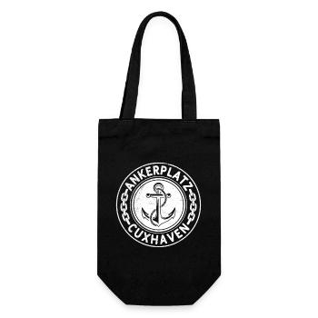 North Sea Holiday CUXHAVEN ANCHORAGE Fun - Gift Bag for Bottles - black - Front